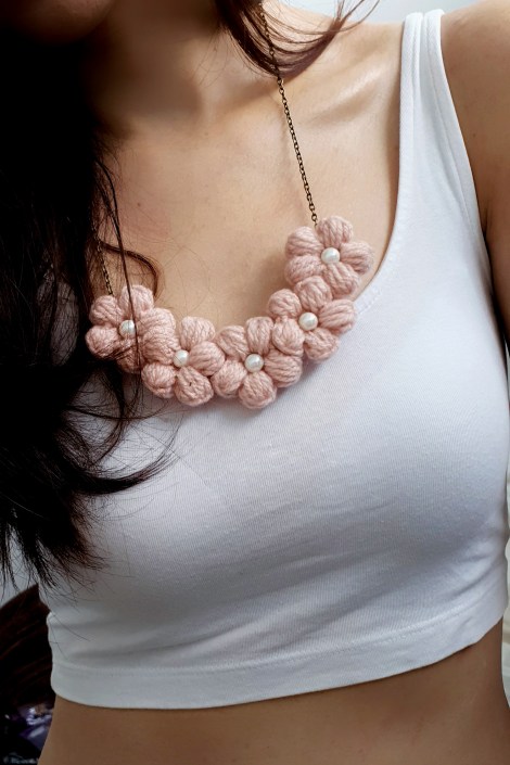 Crochet Blooms in Pastel Pink